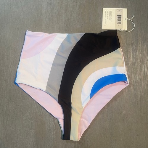 Mara Hoffman Lydia Bikinihose hoch tailliert Salbei Multi Schwimmen Größe S Strand UPF50 - Bild 2 von 6