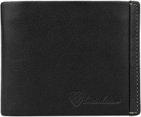 Herren GeldböRse Echtleder Rfid-Schutz – DüNne Brieftasche Mit MüNzfach, Schwarz