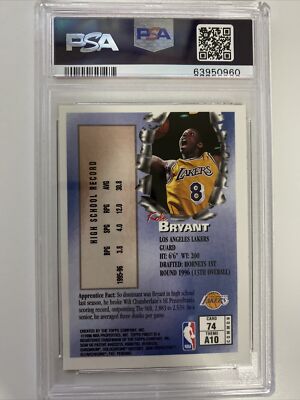 1996 Finest Kobe Bryant w/Coating PSA 9 Mint #74 | eBay