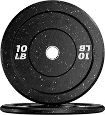Olympics Rubber Barbell Weight Plates 10LB/25LB/35LB/45LB Bumper Plates Workout