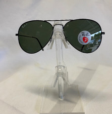 New Genuine Ray Ban 3025 002/58 Black Classic Aviator Sunglasses Polarized 58 mm