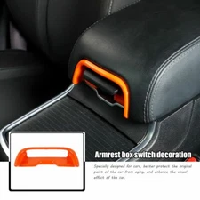 Central Armrest Box Switch Button Cover Trim Frame for Dodge Charger 11+ Orange