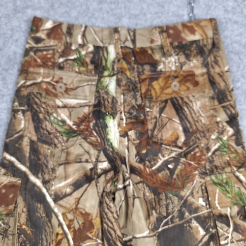 Realtree Camouflage Cargo Pants Youth (14/16) XL Green Camo Hunting Outdoors - Picture 7 of 9
