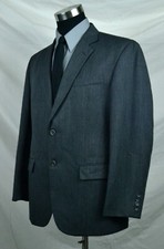 Lightweight Black White Micro Check LOOKS GRAY Jacket Size 42R By: Stafford