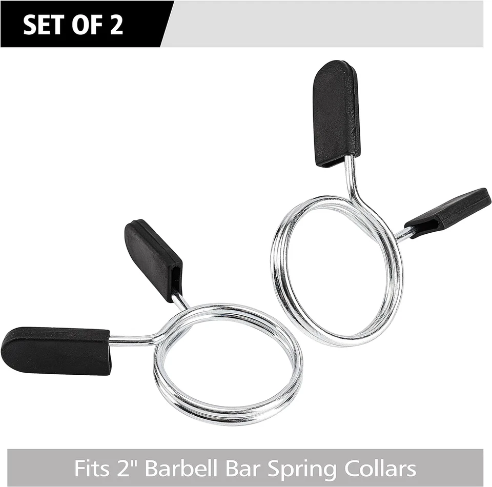 Barbell Clips Olympic Barbell Clamps Collars 2 Inches Weight Bars Lock Dumbbell - Image 3 of 4