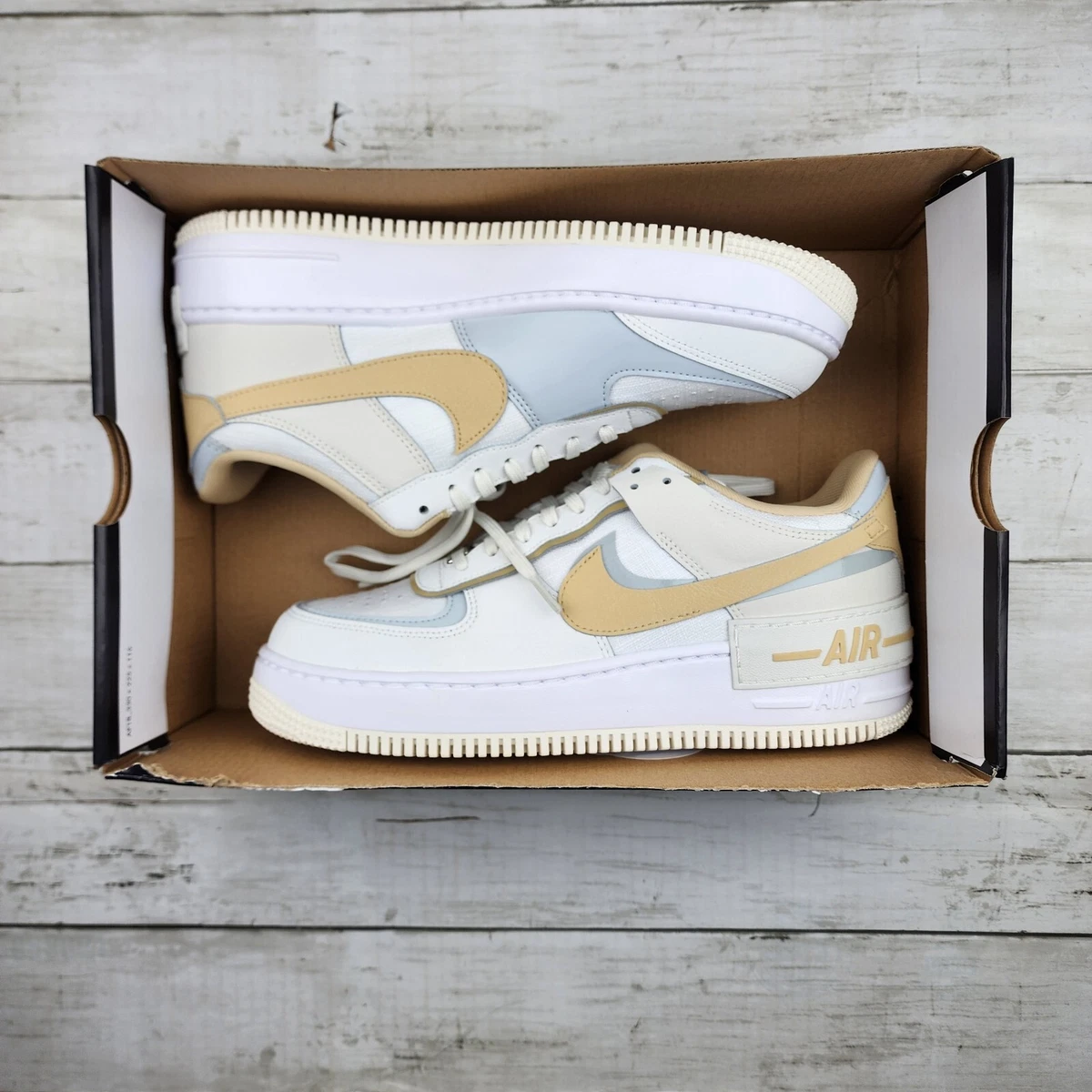 NIKE Women AF1 Shadow Summit White Sesame DV7449 100 - Sz 10 New/NoLid