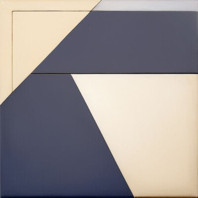 Medium Abstract Painting 2x2 ft. Post-Modernism Geometric Demrin OOAK NEW