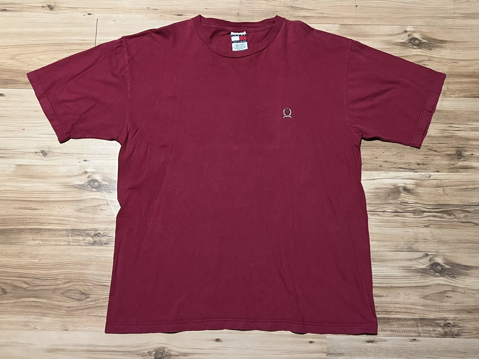 Vintage 90s Tommy Hilfiger Basic Essentials Crest Logo Shirt Mens XL
