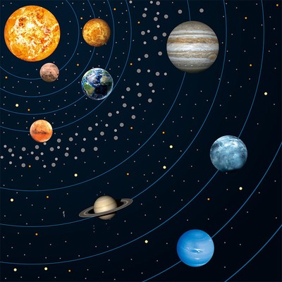 Ee Solar System Planets Wall Sticker Removable Glow In Dark Decal