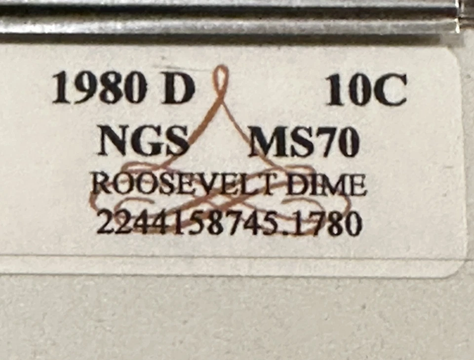 1980-D NGS MS70 Roosevelt Dime Business Strike 10C - Image 3 of 4