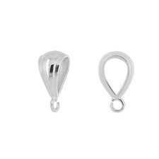 2pc Sterling Silver Slider Pendant Clasp Bail Connector with Open Loop 99601