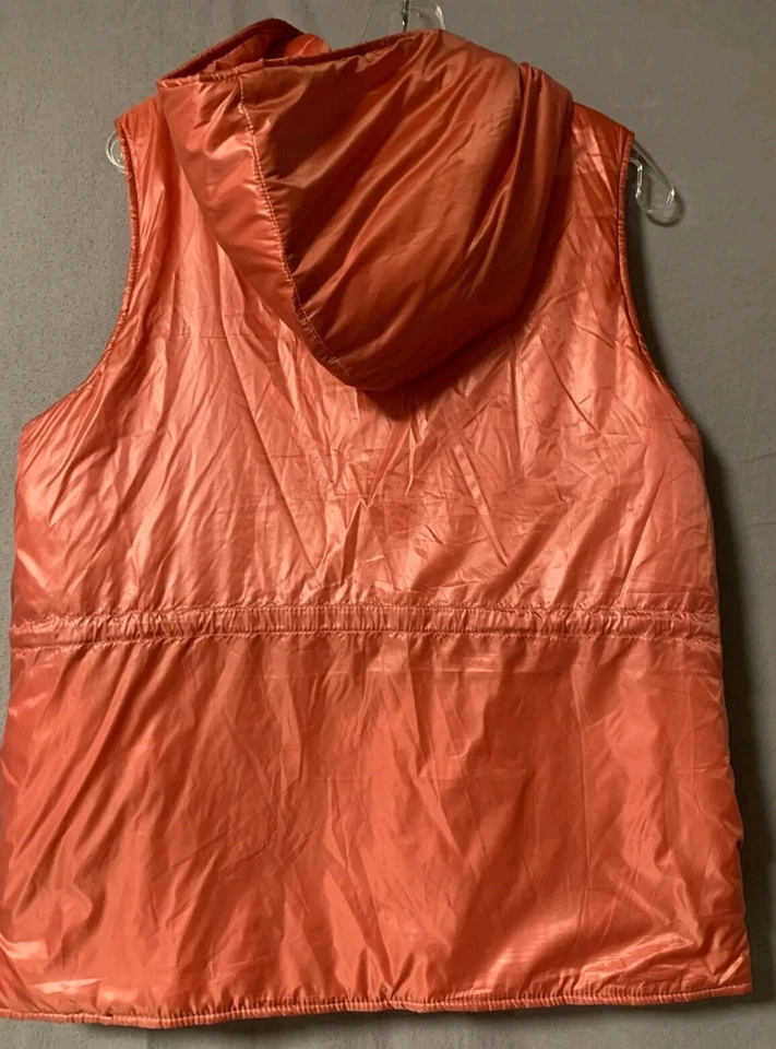 Marc New York  Andrew Marc Womens Puffer Vest drawstring Med Faded Coral Bright - Image 4 of 4