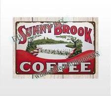 SUNNY BROOK COFFEE metal tin sign old reproductions