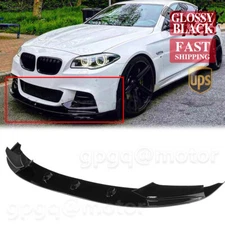 For BMW F10 5 Series 2011-16 Gloss Black MP Style 4Pcs Front Bumper Lip Splitter