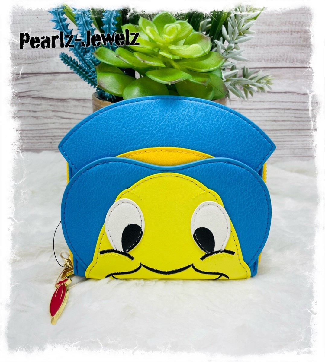 Loungefly Disney Pinocchio Jiminy Cricket Cosplay Figural Zipper Wallet NWT