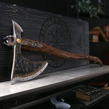 Leviathan Axe Kratos GOW Replica Carbon Steel 35.82" with Leather Cover 10lb