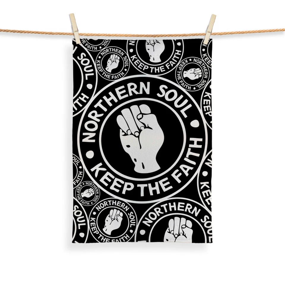 L&S PRINTS Northern Soul All Over Design - Toalla de té
