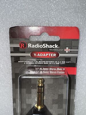 Radio Shack Y-Adapter 1/4” Stereo Male to Dual 1/4” Stereo Radio Shack Y-Adapter 1/4” Stereo Male to Dual 1/4” Stereo