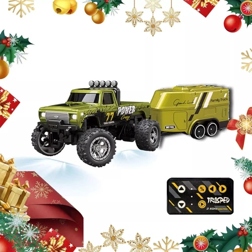 Mini RC Monstertruck USBC Akku Unterlauf mit Anhänger, Maßstab 1:64 Alu - Bild 21 von 23
