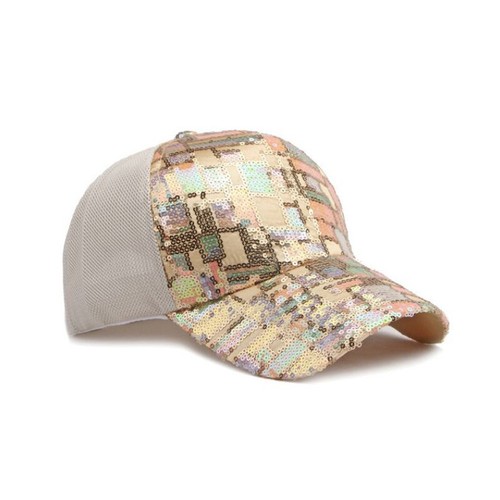 Mujeres Niñas Brillo Lentejuelas Gorra de Béisbol Malla Ajustable Camionero Sombrero Exterior - Imagen 12 de 15