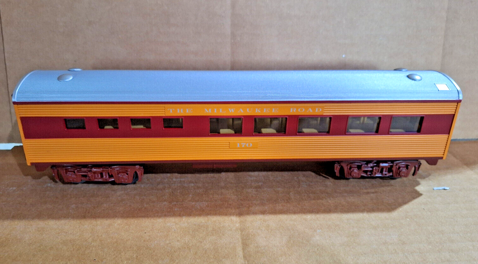 Rail King MTH Milwaukee Road Combine / Diner 2 Train Car Set O Gauge 30