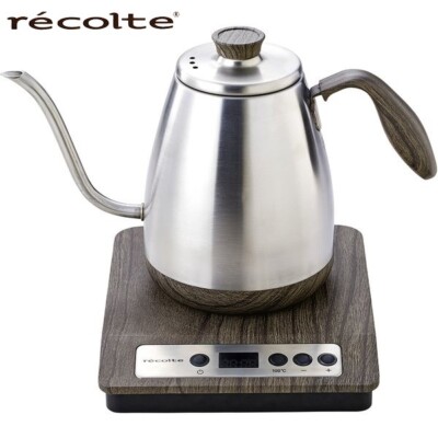 récolte Temperature Control Drip Kettle 0.8L Silver RTK-1S AC100V JAPAN NEW