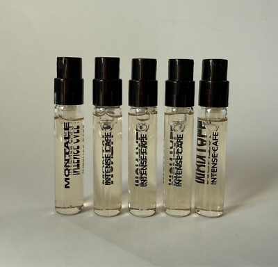 5 x Montale INTENSE CAFE  EDP Vial Sample 2ml 0.07oz New Without card