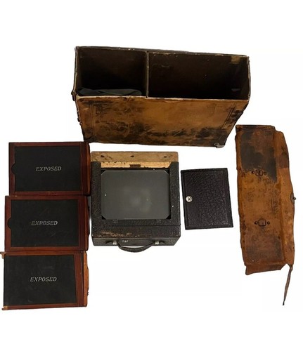 Cámara plegable Conley Safety 5x7 con estuche y 3 soportes de película de madera de caoba BONITA - Imagen 15 de 22