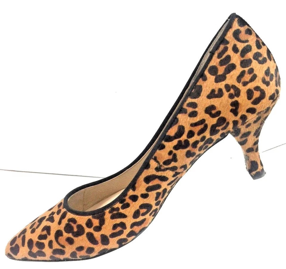 Lands' End 女式豹纹 3.5 英寸高跟鞋 6.5 B 码全新无盒 — 第 4/4 张图片