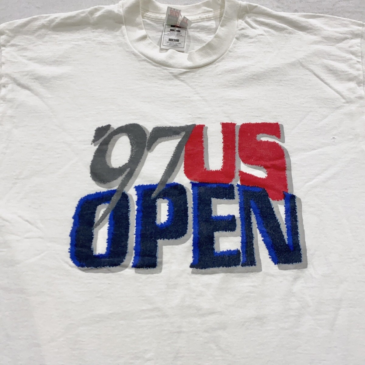 ウェア 1996 US OPEN tennis T shirt size L Vintage us open 1996 - Gem