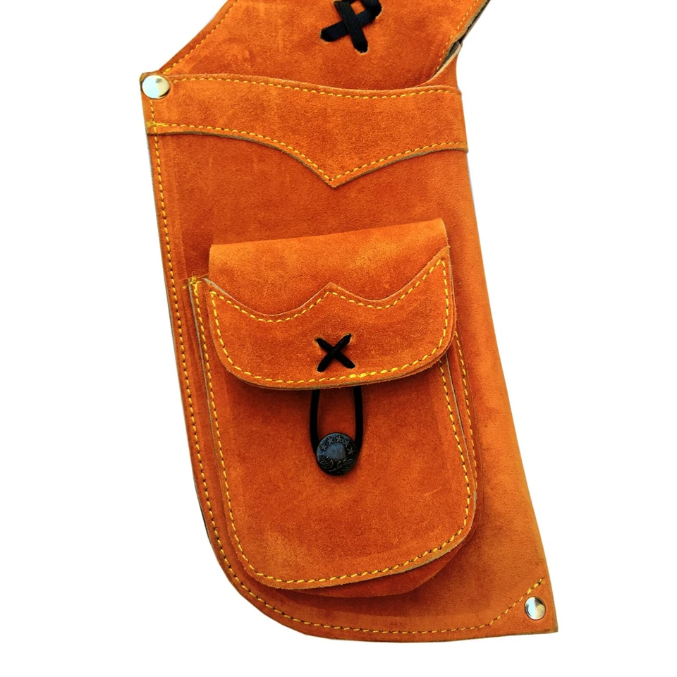 TRADITIONAL ARCHERY SUEDE LEATHER FIELD ARCHER'S CHOICE SIDE QUIVERS, NEW - image 4 of 4