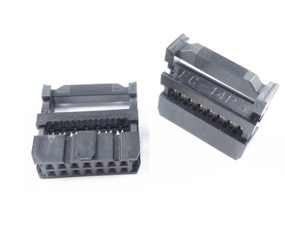 10PCS 2.54mm Pitch 2x7 Pin 14 Pin IDC FC Female Header Socket Connector FC-14 L