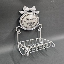 WC Seifenschale  Metall Landhaus  Le Bain  Regal Wandkorb Korb 18 cm x 25 cm