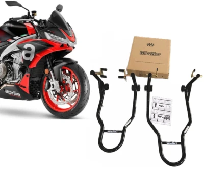 WINNET Cavalletti moto alza ruota gomma anteriore posteriore Aprilia tuono 660 1100 V4