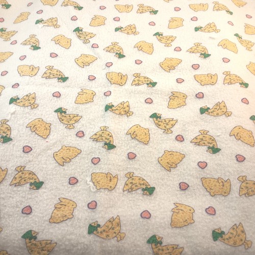 VTG Fleece Yellow Duck Bunny Baby Blanket - Picture 4 of 11
