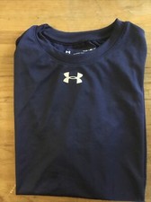 Under Armour Youth Large Blue Locker Tee T-shirt Heatgear PB1