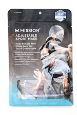Mission Adjustable Sports Mask Unisex Charcoal