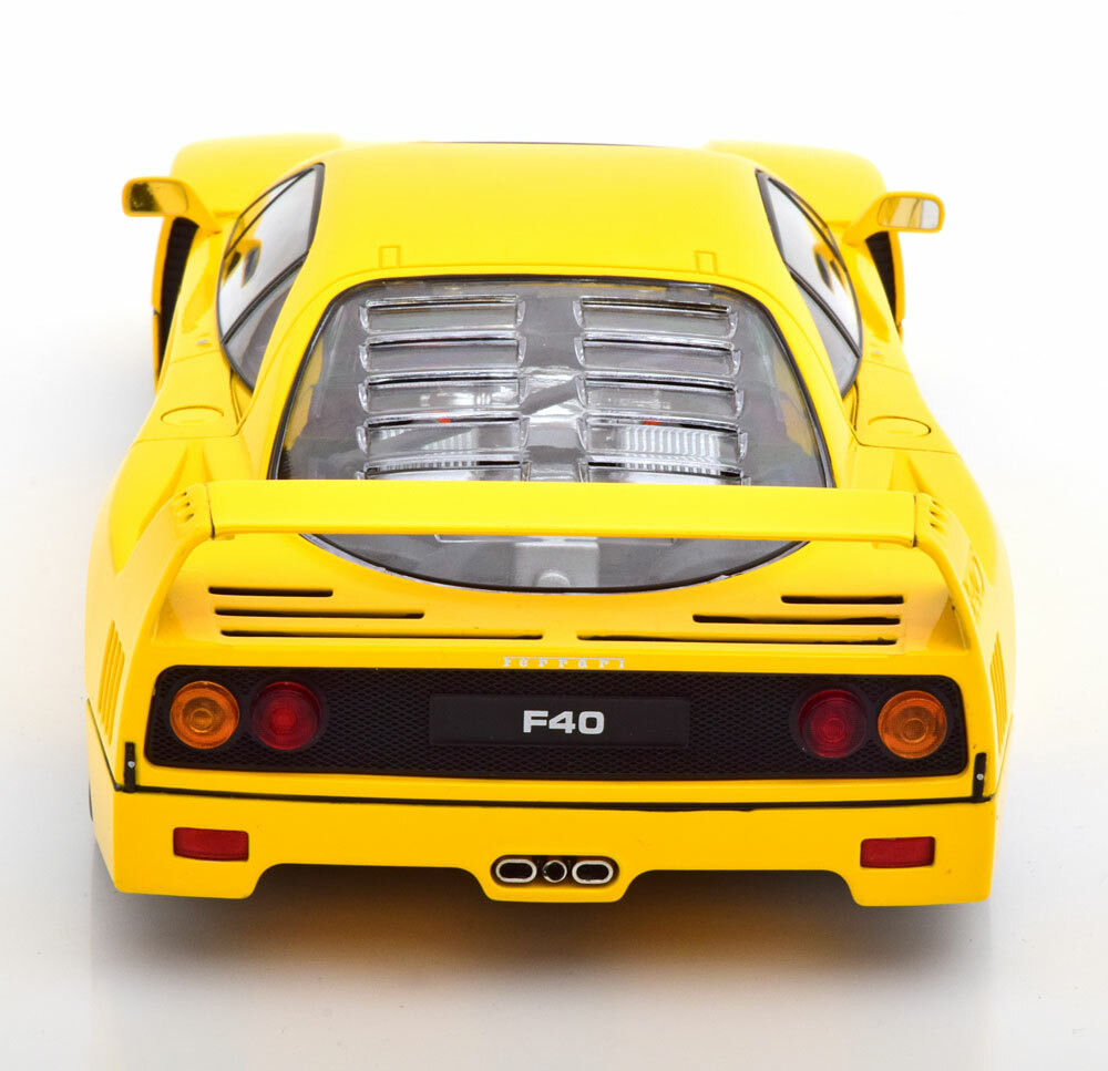 KK SCALE MODELS 1987 Ferrari F40 Yellow 1/18 Scale New