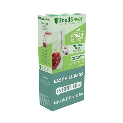 FoodSaver 1 Quart Vacuum Sealer Commercial Grade and Reusable Bag 16