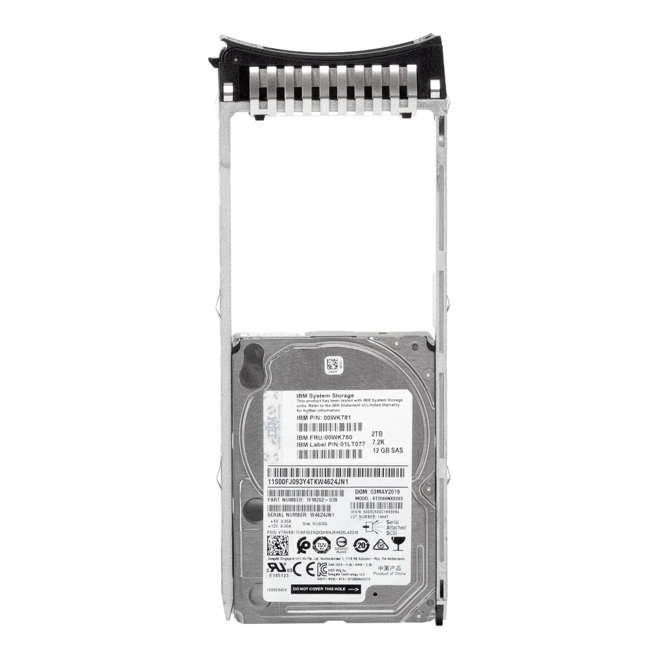 Disco Rigido IBM 00WK780 00WK781 ST2000NX0263 2TB 7.2K 128MB SAS-3 2.5'' - Image 3 of 3