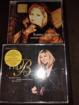 Lot Of 2 Music CDs By Barbra Streisand Live Concert & Higher Ground 