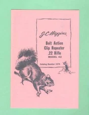 J.C. Higgins Model 42 Factory Owner's Instruction Manual Reproduction