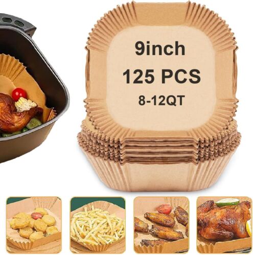 Air Fryer Paper Liners Non-Stick Disposable Parchment Roasting Microwave 9 inch