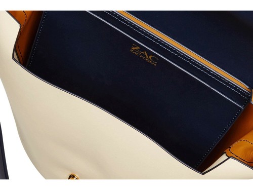 $ 395 NEU MIT ETIKETT ZAC POSEN GESICHERT FARBE-BLOCK LEDER SCHULTERTASCHE MARINEBLAU COMBO - Bild 4 von 9