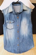 Woman Denim Sleeveless Size S