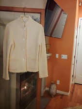 100 Boiled Wool short Jacket Pockets Size S/M Vintage Chadwicks