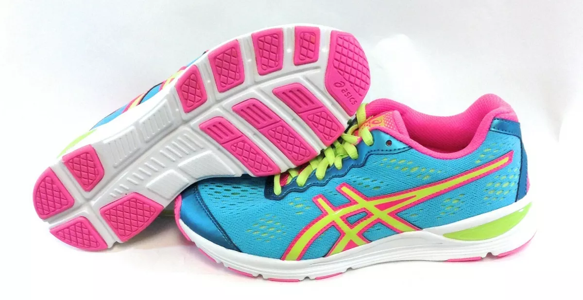 Girls Kids Youth Asics Gel Storm 2 C445N Turquoise Hot Pink Shoes eBay