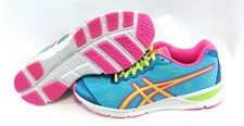 Girls Kids Youth Asics Gel Storm 2 C445N 3905 Turquoise Hot Pink Sneakers Shoes