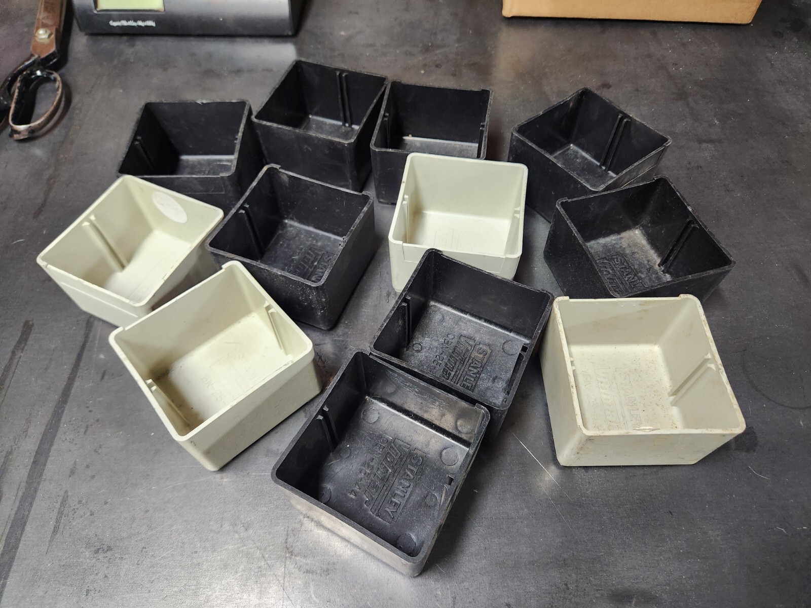 Vtg Lot 12 Stanley Vidmar BN2544 3" x 3" x 2" Plastic Drawer Bins eBay