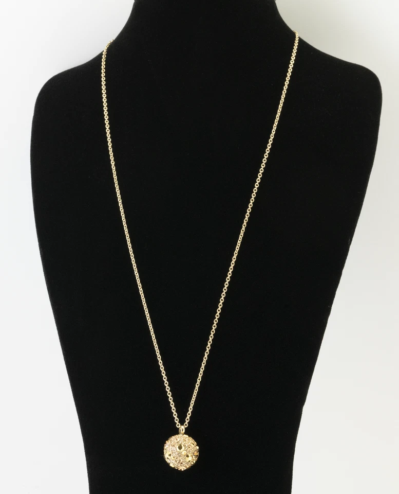 Collar colgante Fossil para mujer tono dorado JF01020710, nuevo Foto 2 de 4